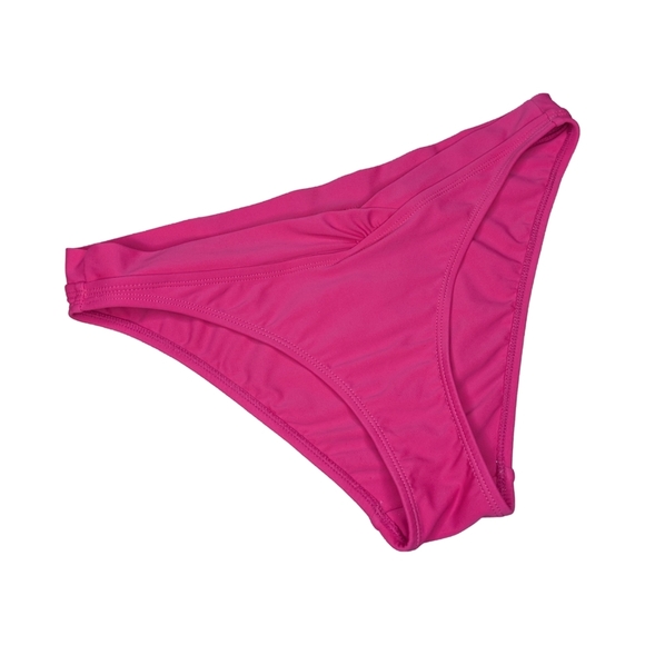 Byron Bay Swim Bottom - Claire V-Front Ruffled Detail In Azalea Pink Size 8 NWT - Picture 4 of 9